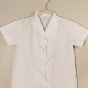 CAMISA BLANCA ESCOTE V MANGA CORTA