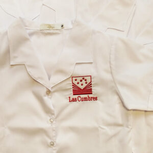 CAMISA BLANCA ESCOTE V MANGA CORTA LAS CUMBRES